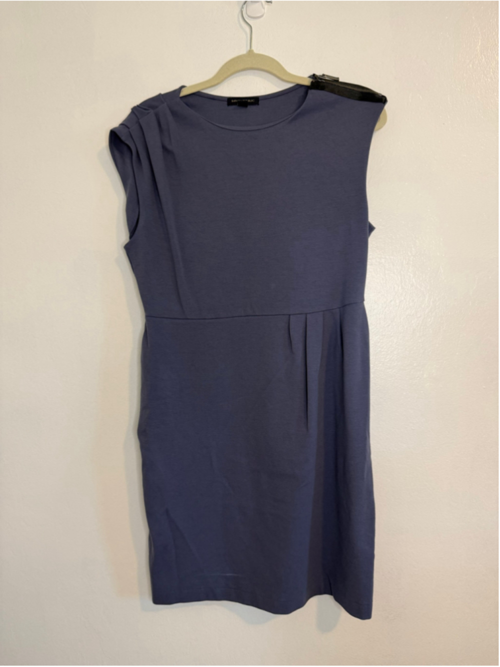 Banana Republic Blue Mini asymmetrical jersey knit Dress, Size 10, funky 90s